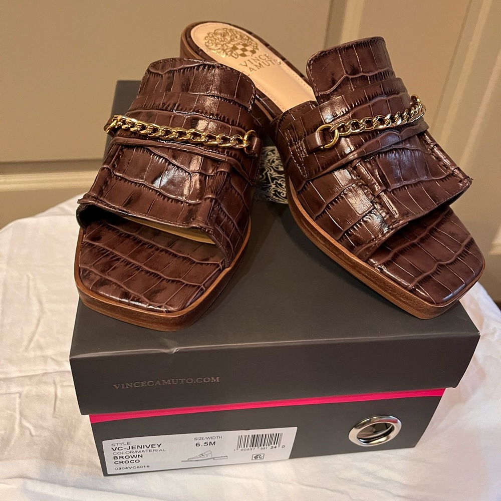 Vince Camuto slides. Brand new. Size 6.5.